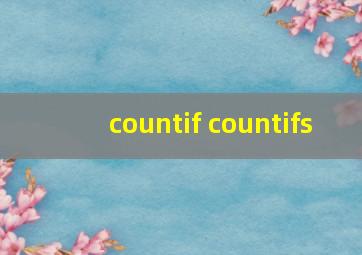 countif countifs